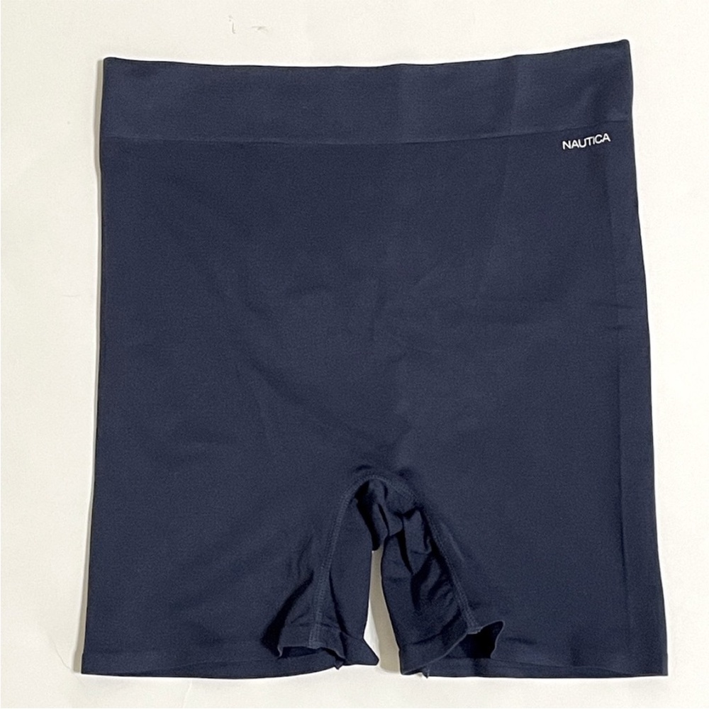 NAUTICA Womens Navy Blue Slip Shorts Size Large